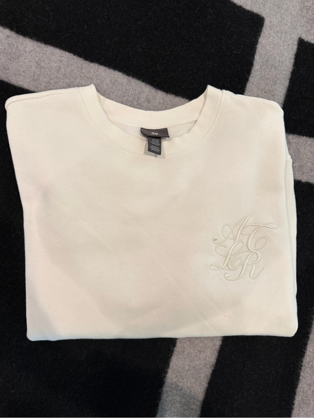 H&M Men's Crewneck Sweater sweatshirt with Monogram